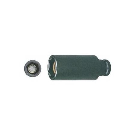 Holex 1/4 inch Drive Deep Impact Socket, Magnetic, 10 mm 650052 10